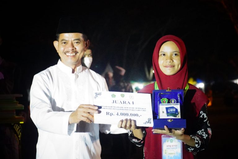 MTQ Ke-18 Selesai, Kecamatan Penajam Berhasil Raih Juara Umum