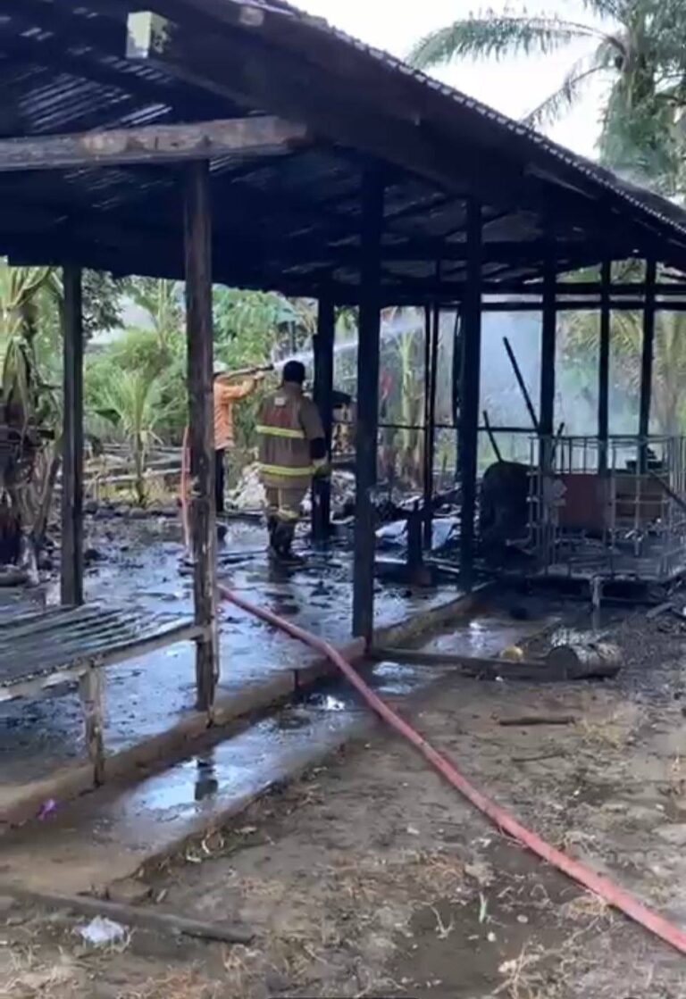 Diduga Bakar Sampah, Gudang di Waru PPU Ludes Terbakar