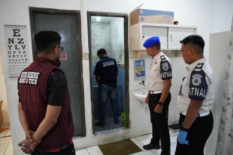 BNK dan Satresnarkoba Turut Awasi Tes Urine Mendadak di Lapas