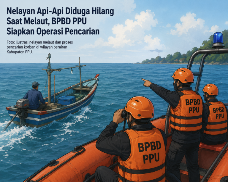 Nelayan Api-Api Hilang Saat Melaut, BPBD PPU Siapkan Pencarian di Perairan Waru